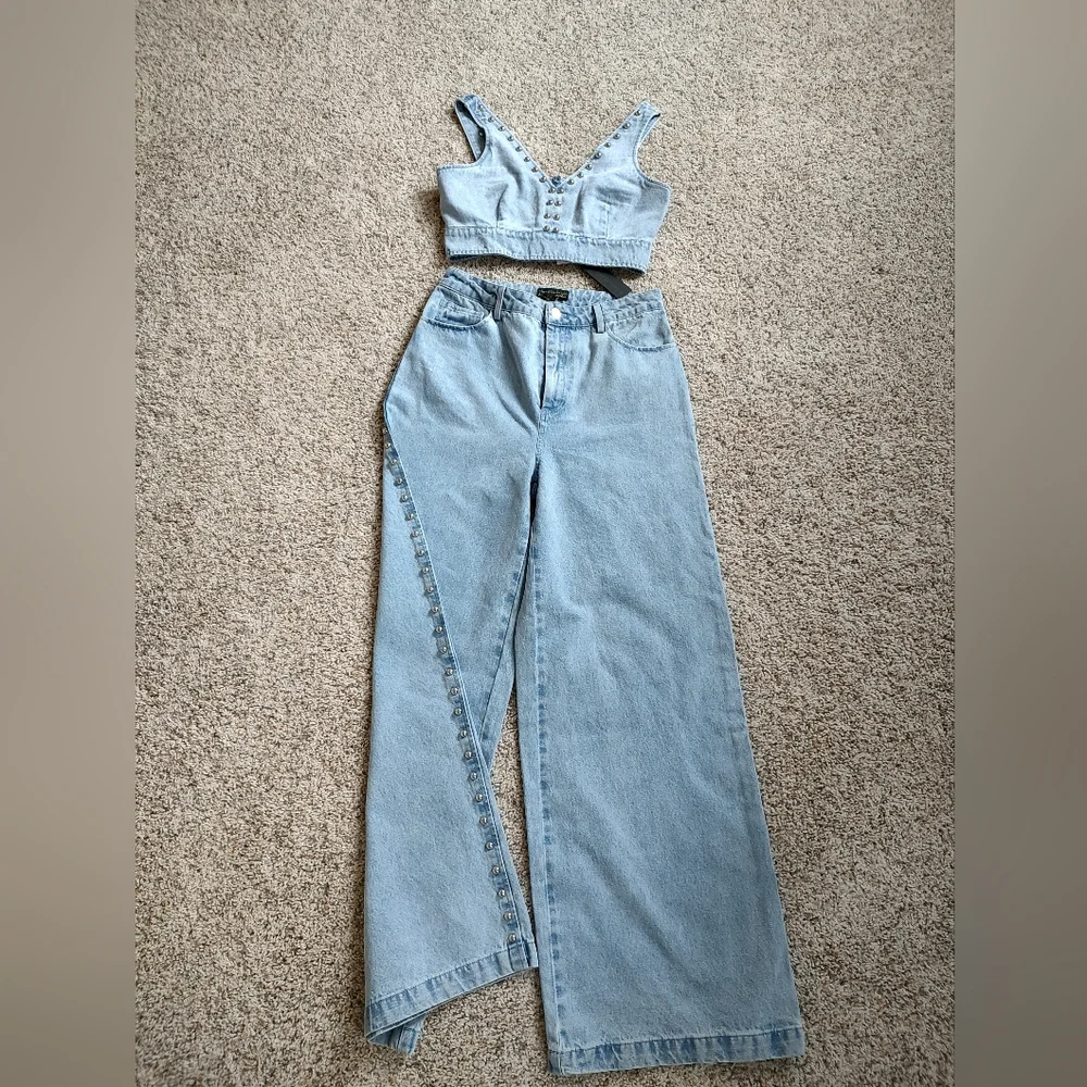 House of Harlow Jeans set. 2 pc.Size M/8 - Picture 2 of 6